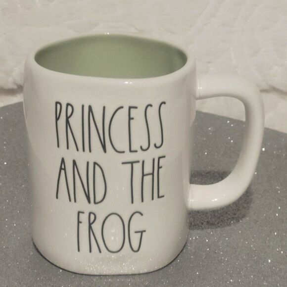 Rae Dunn Disney Princess Mug Princess and the Frog Words Tiana Pic Double Sided - Picture 1 of 7
